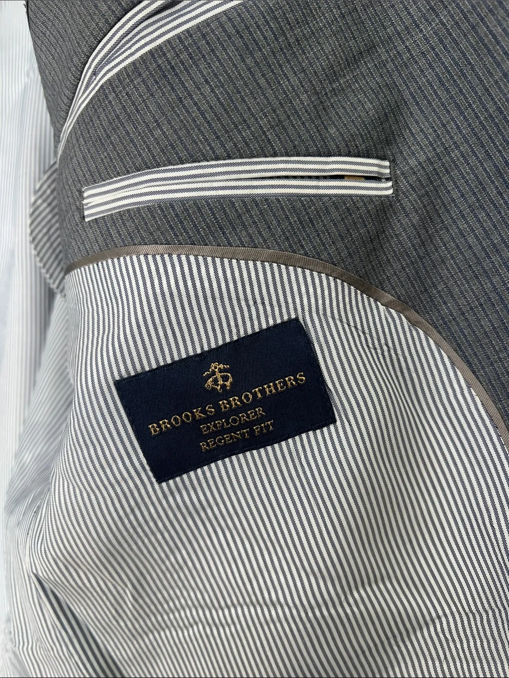 Brooks Brothers Blue and Gray Pinstripe Sport Coat